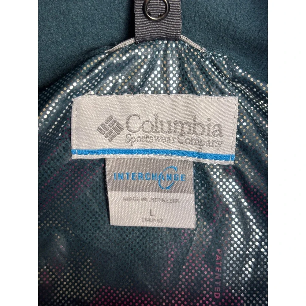 Columbia Girls Interchange Omni-Heat Jacket L 14/16 Multicolor Tree Print